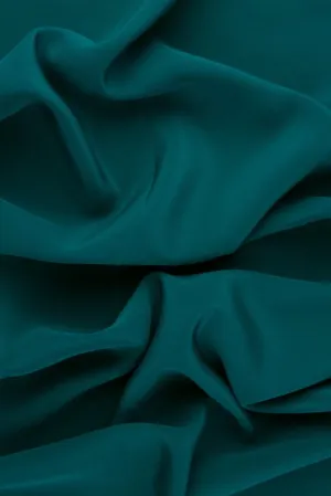 Emerald Silk Crepe de Chine Fabric