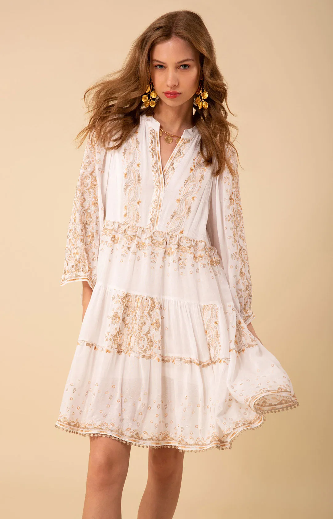 Emery Embroidered Dress