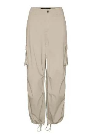 Emili Baggy Cargo Pants - Oyster Gray