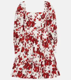 EMILIA WICKSTEAD Yasmina Floral Cotton Mini Dress, Red