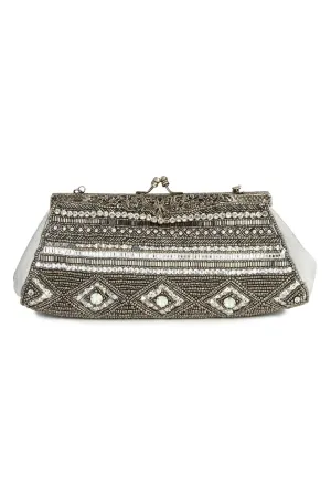 Emily Gray & Silver Brass Frame Evening Bag