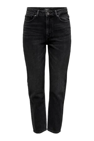 Emily High Waist Jeans - Black Denim