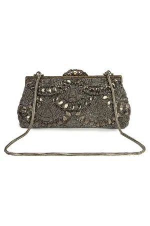 Emma Antique Silver Brass Frame Handbag