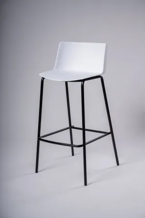 Emma Bar Stool Chair-White