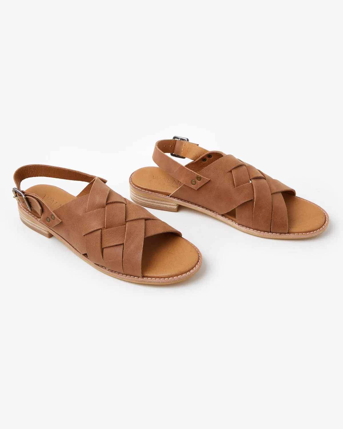 Emma Leather Sandal - Tan