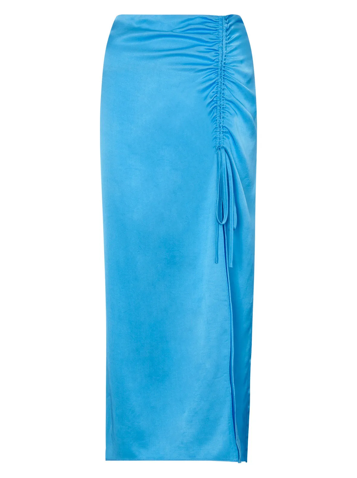 Emmeline Blue Satin Skirt