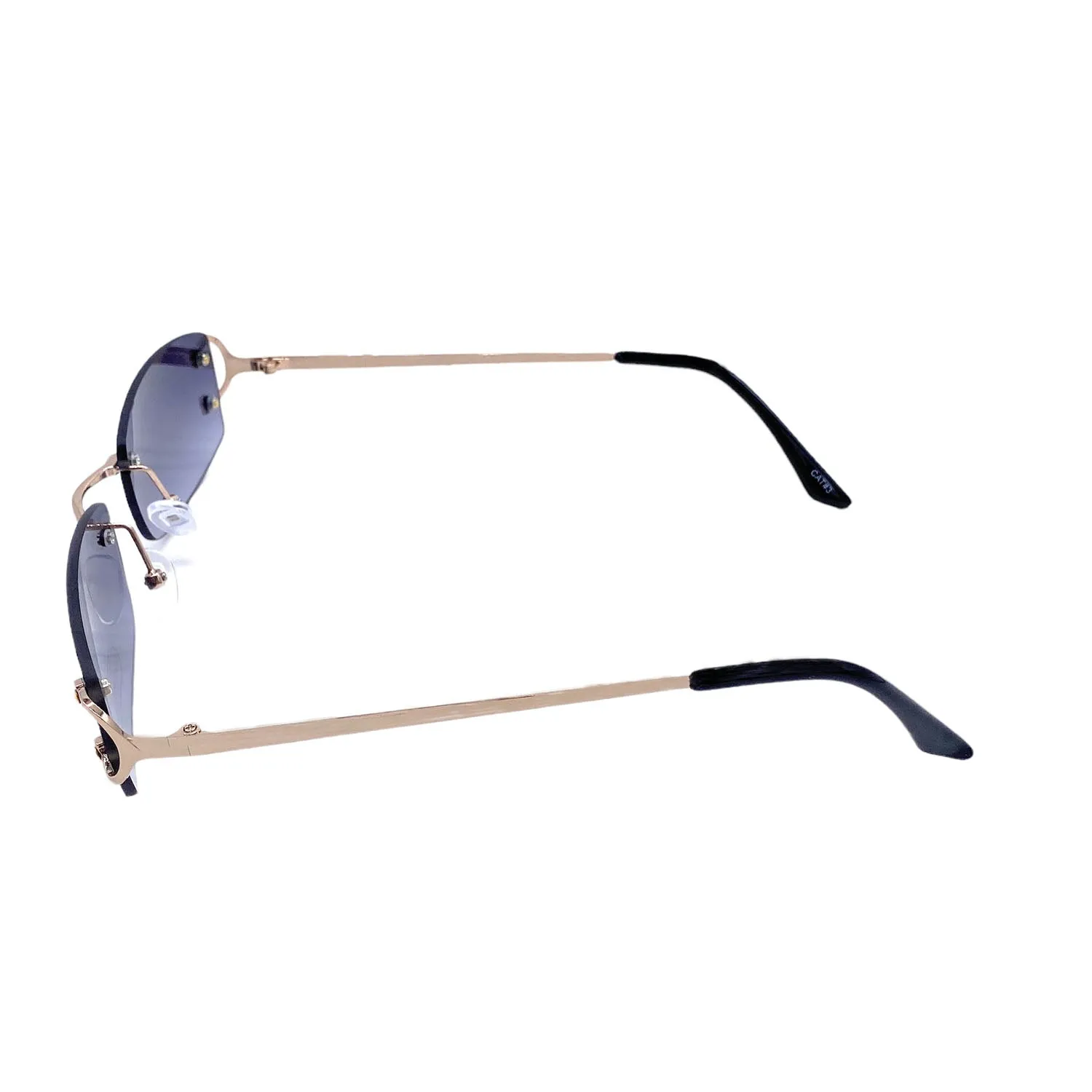 Empire Cove Rimless Sunglasses Gradient Rectangle Shades Frameless Retro Trendy