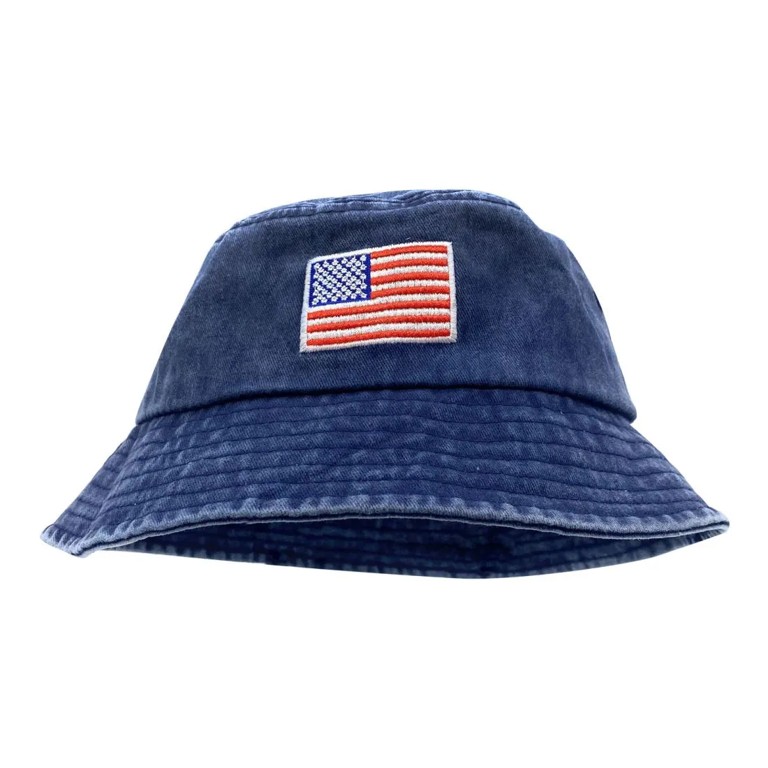 Empire Cove Washed USA Flag Cotton Bucket Hats Patriotic Hats Fisherman Cap