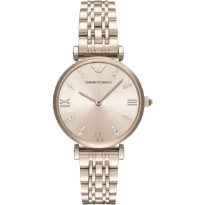 Emporio Armani Ladies T-Bar Gianni Watch Rose Gold AR11059