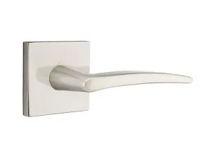 Emtek Stainless Steel Poseidon Lever Handle with Square Rosette - E662