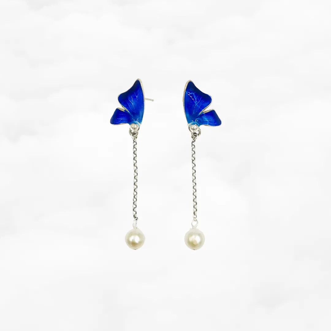 Enamel Butterfly Lovers Earrings