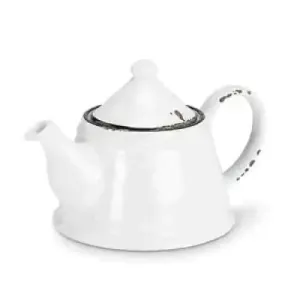 Enamel Look Teapot White