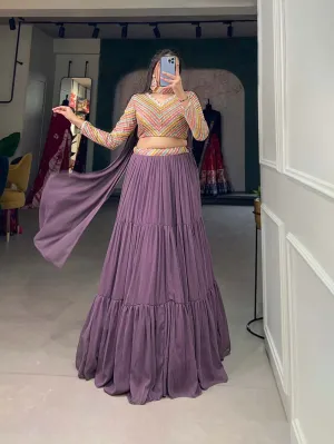 Enchanting Lavender Lehenga Choli: Grace the Wedding Season with Fairytale Elegance