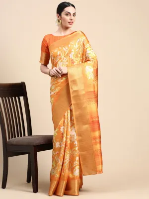 Enchanting Mustard Dola Silk Saree - Perfect for the Wedding Season