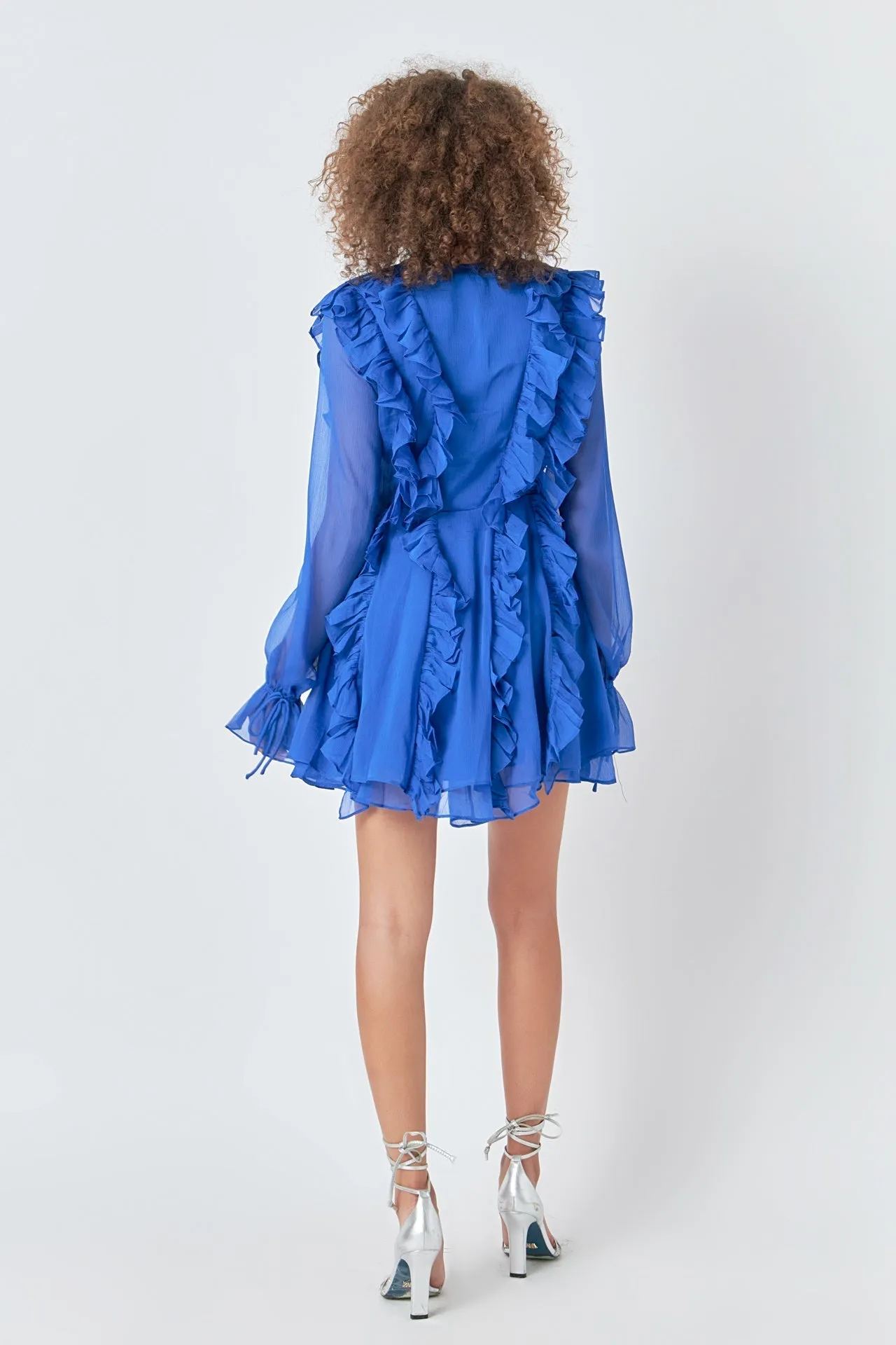 Endless Rose - Long-Sleeve Ruffle Mini Dress