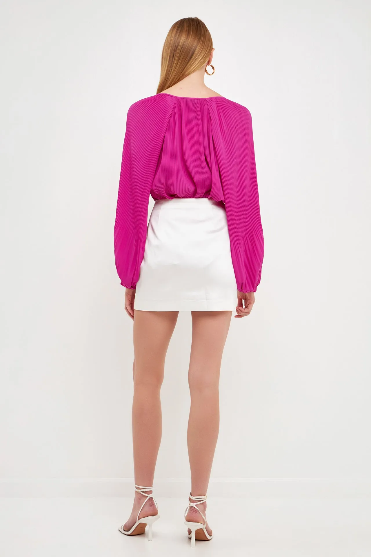 Endless Rose - Pleated Chiffon Blouse