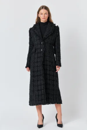 Endless Rose - Premium Long Tweed Coat