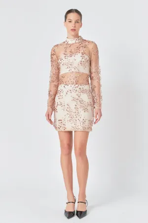 Endless Rose - Sequins Embroidered Mini Dress