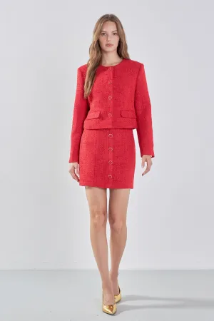 Endless Rose - Tweed Buttoned Jacket