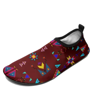 Enemy Territory Maroon Kid's Sockamoccs Slip On Shoes