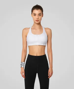 Enfold Zip Front Padded Running Bra | Women's High Support Sports Bra