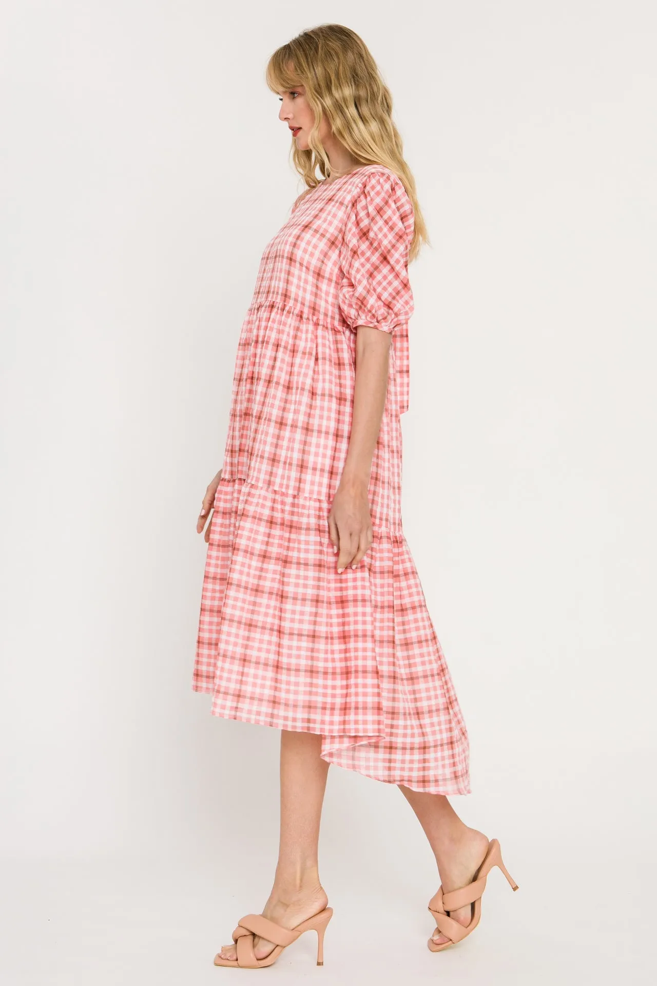 English Factory - Check Print Midi Dress