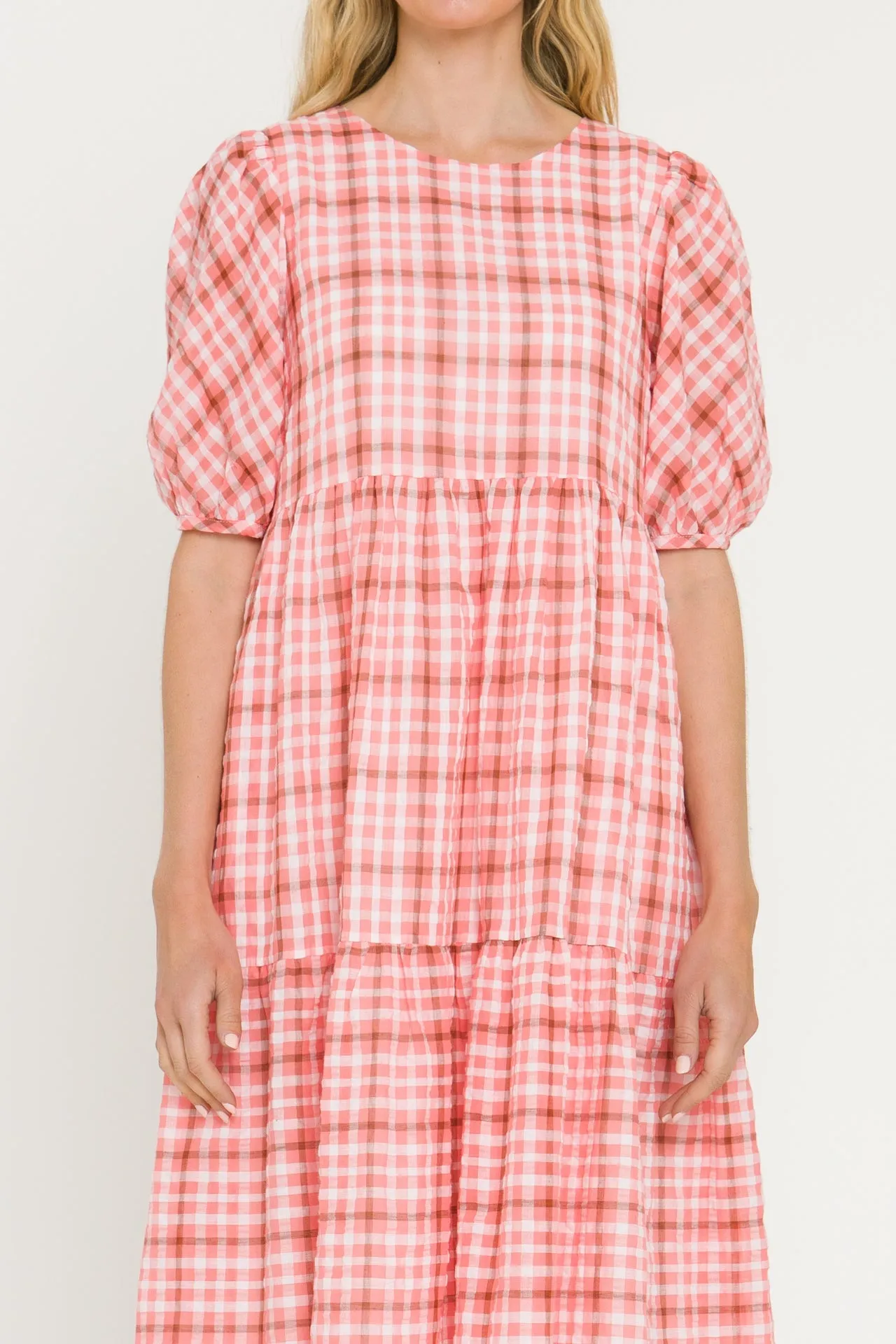 English Factory - Check Print Midi Dress