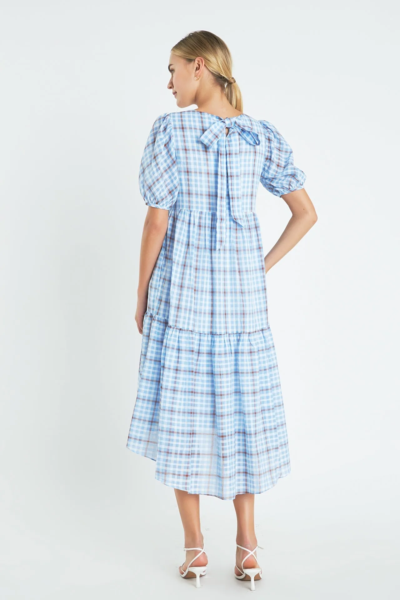 English Factory - Check Print Midi Dress