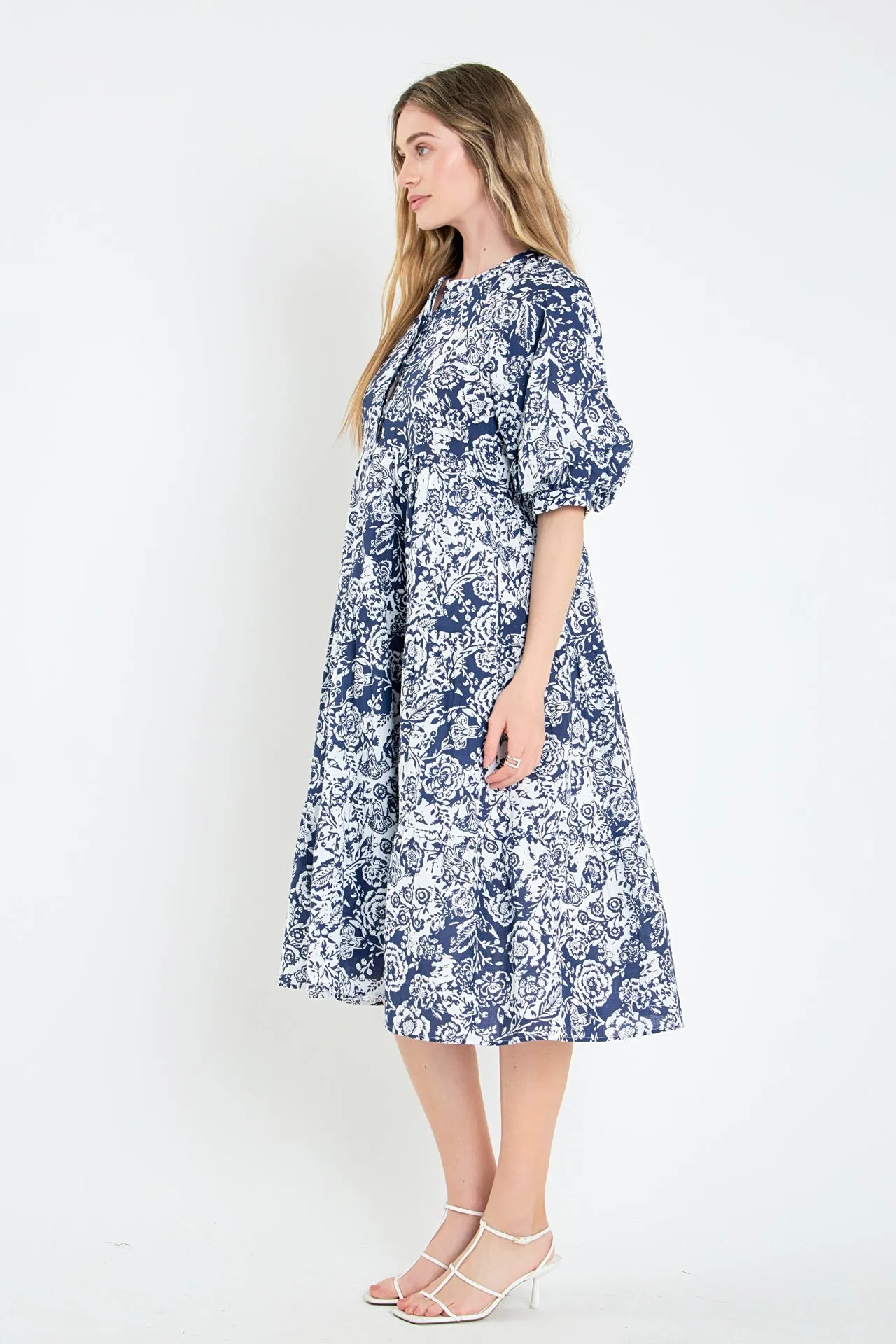 English Factory - Floral Print Midi Dress