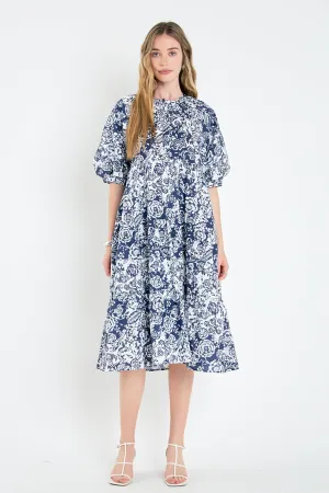 English Factory - Floral Print Midi Dress