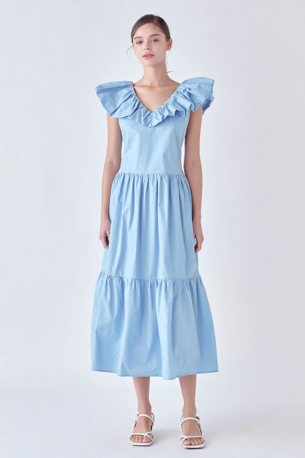 English Factory - Ruffled Midi Dress