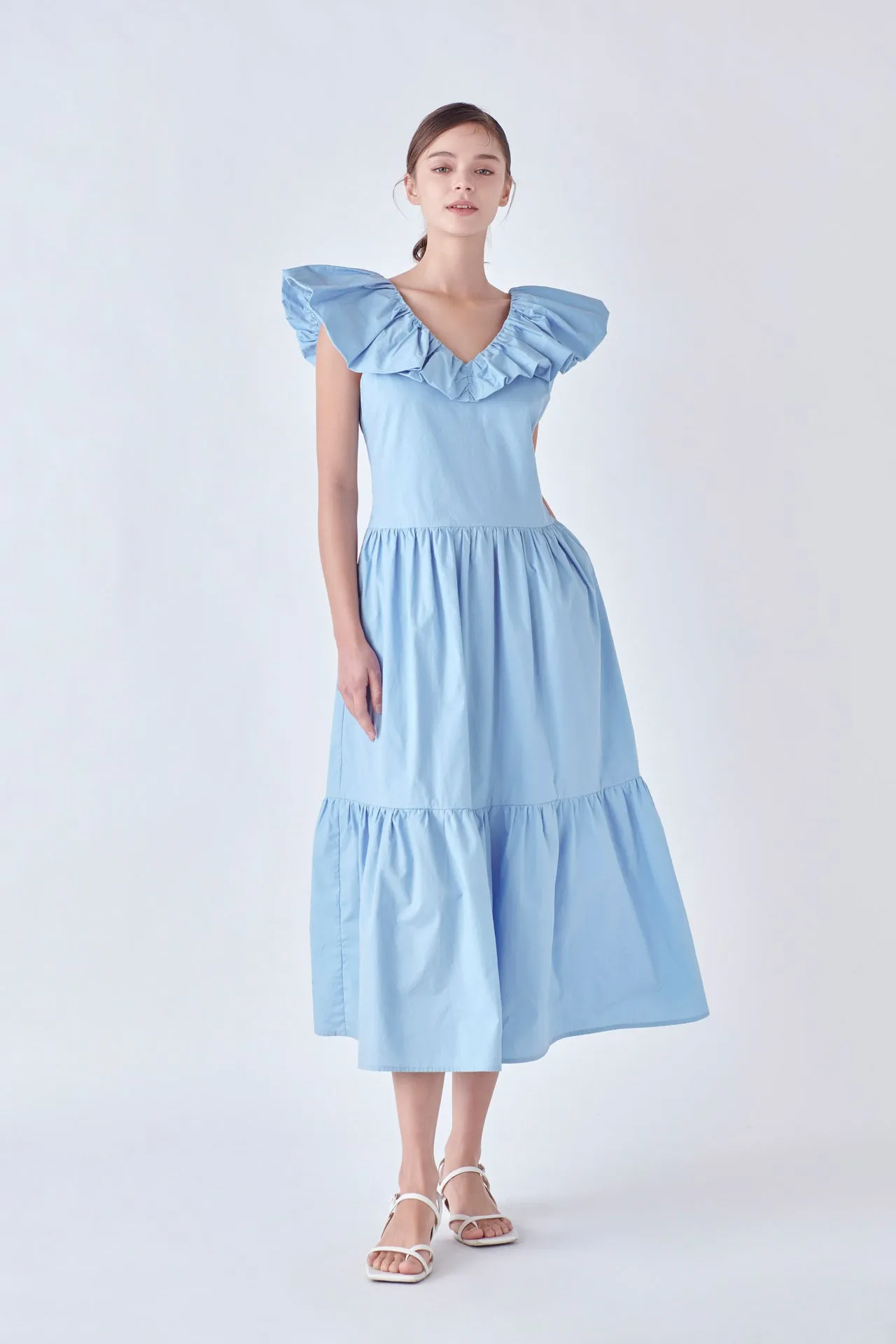 English Factory - Ruffled Midi Dress