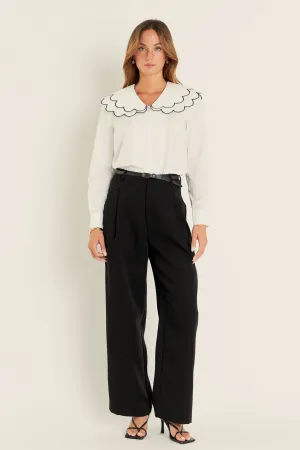 English Factory - Scallop Embroidery Blouse