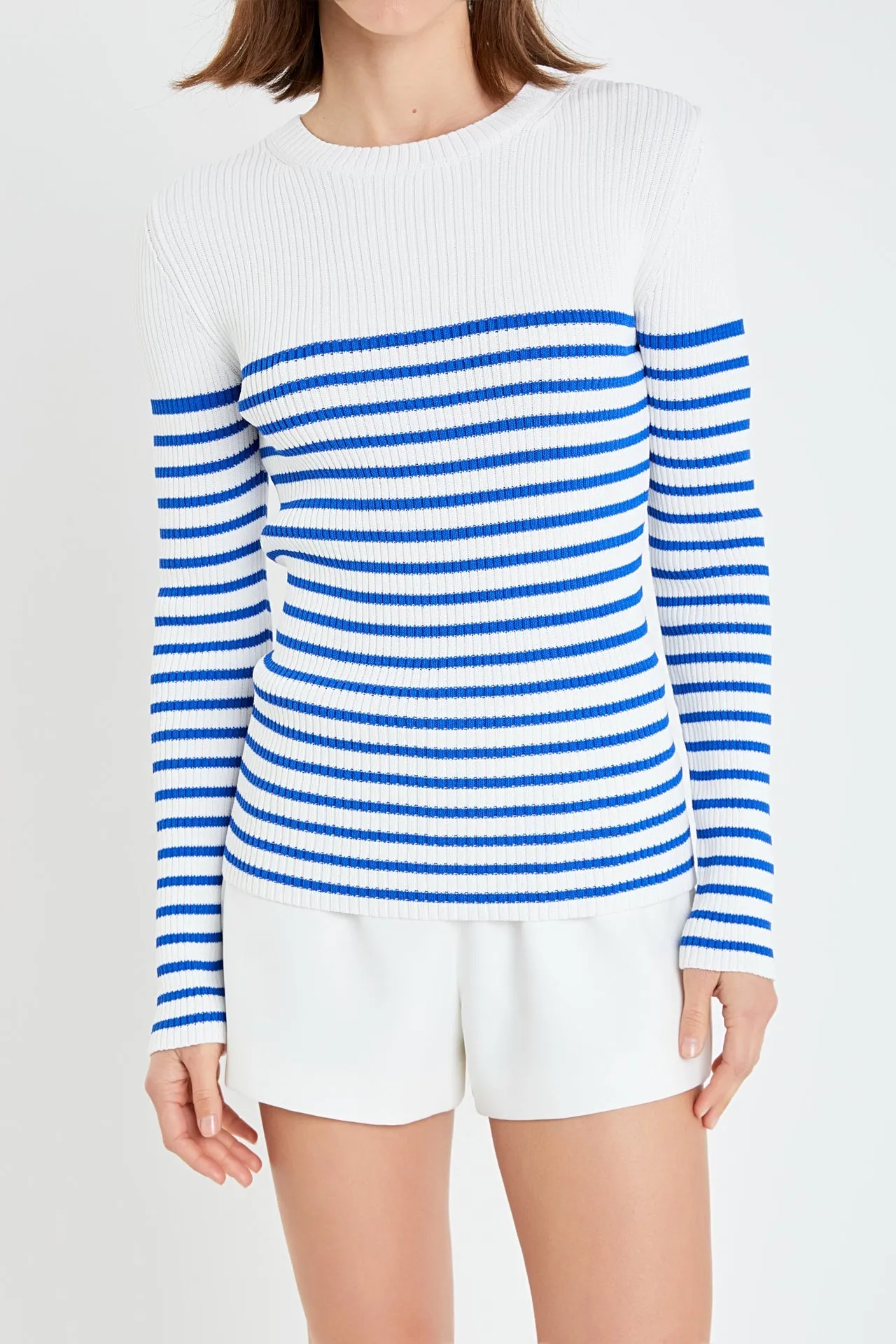 English Factory - Stripe Long Sleeve Knit Top