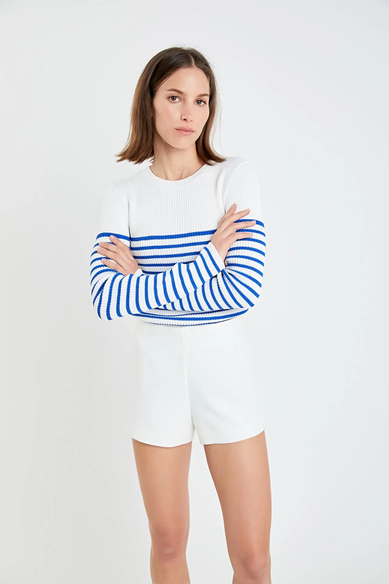 English Factory - Stripe Long Sleeve Knit Top