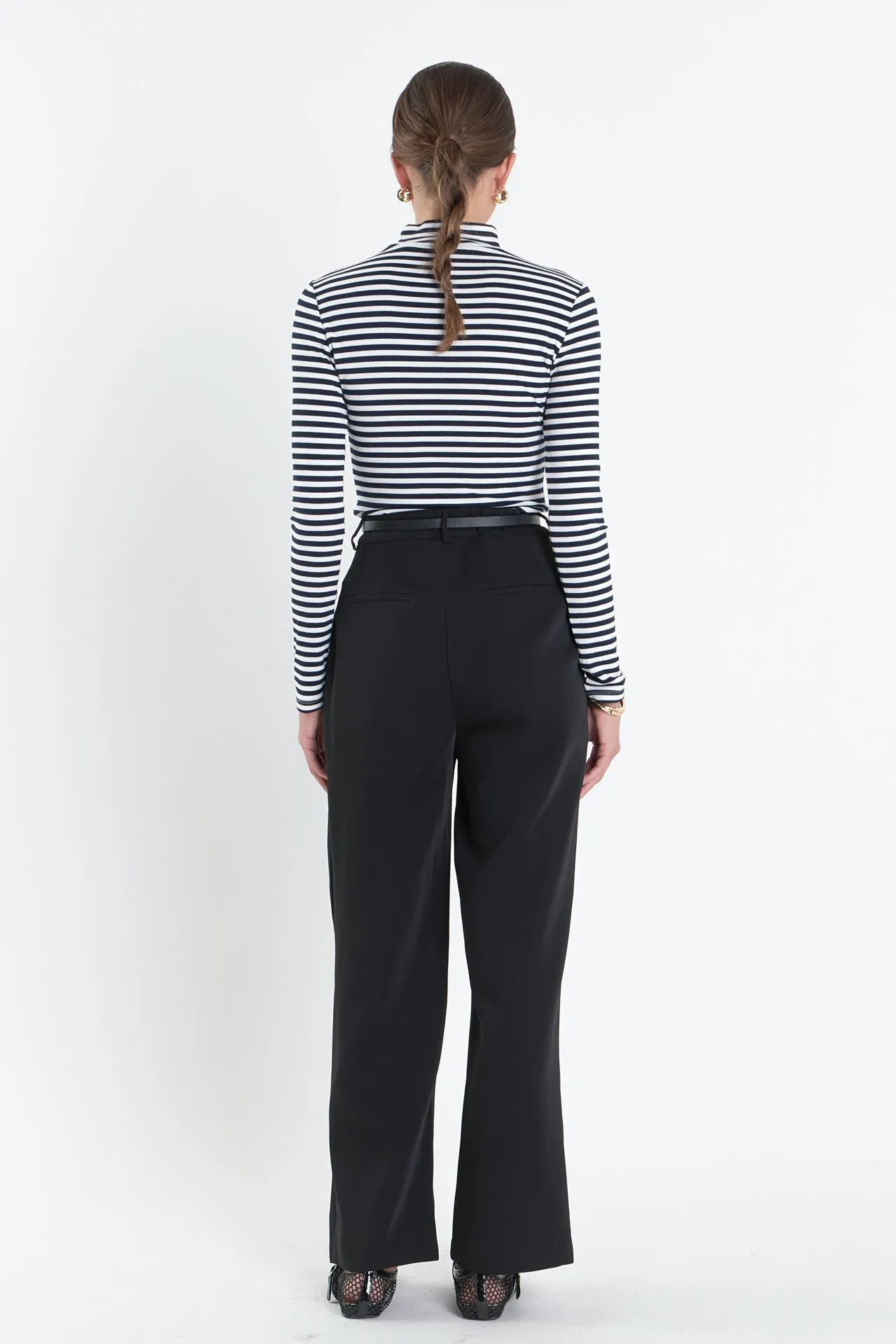 English Factory - Stripe Turtle Neck Top