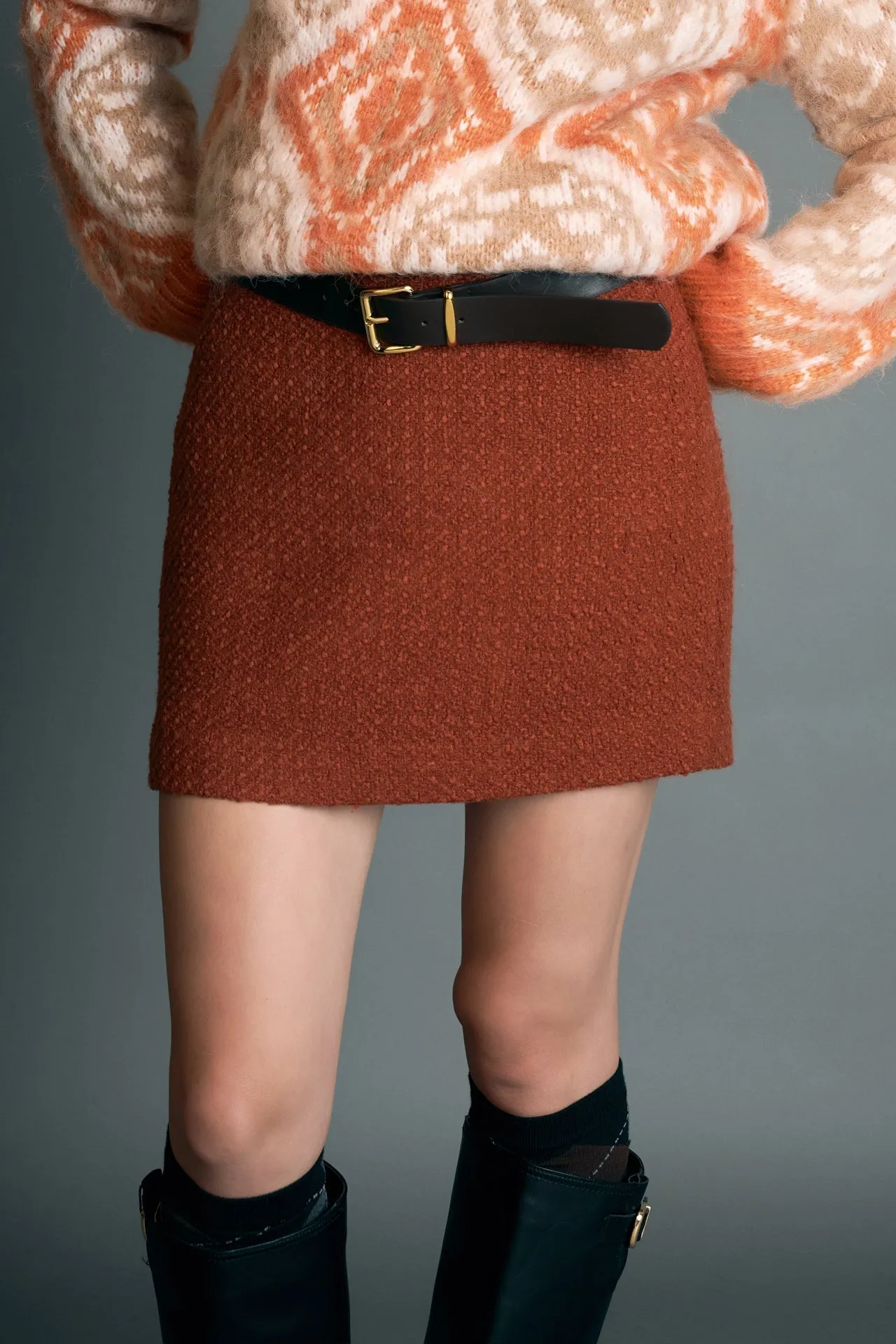 English Factory - Tweed H-Line Skirt