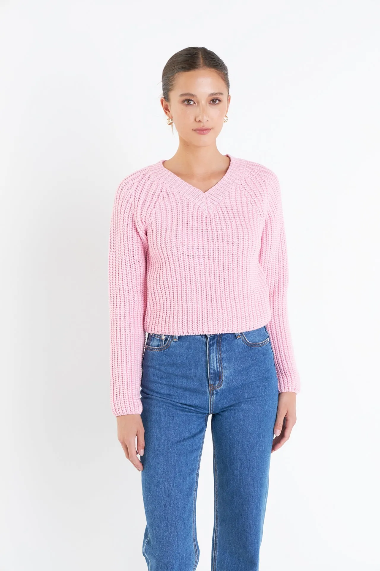 English Factory - V-neck Knit Sweater