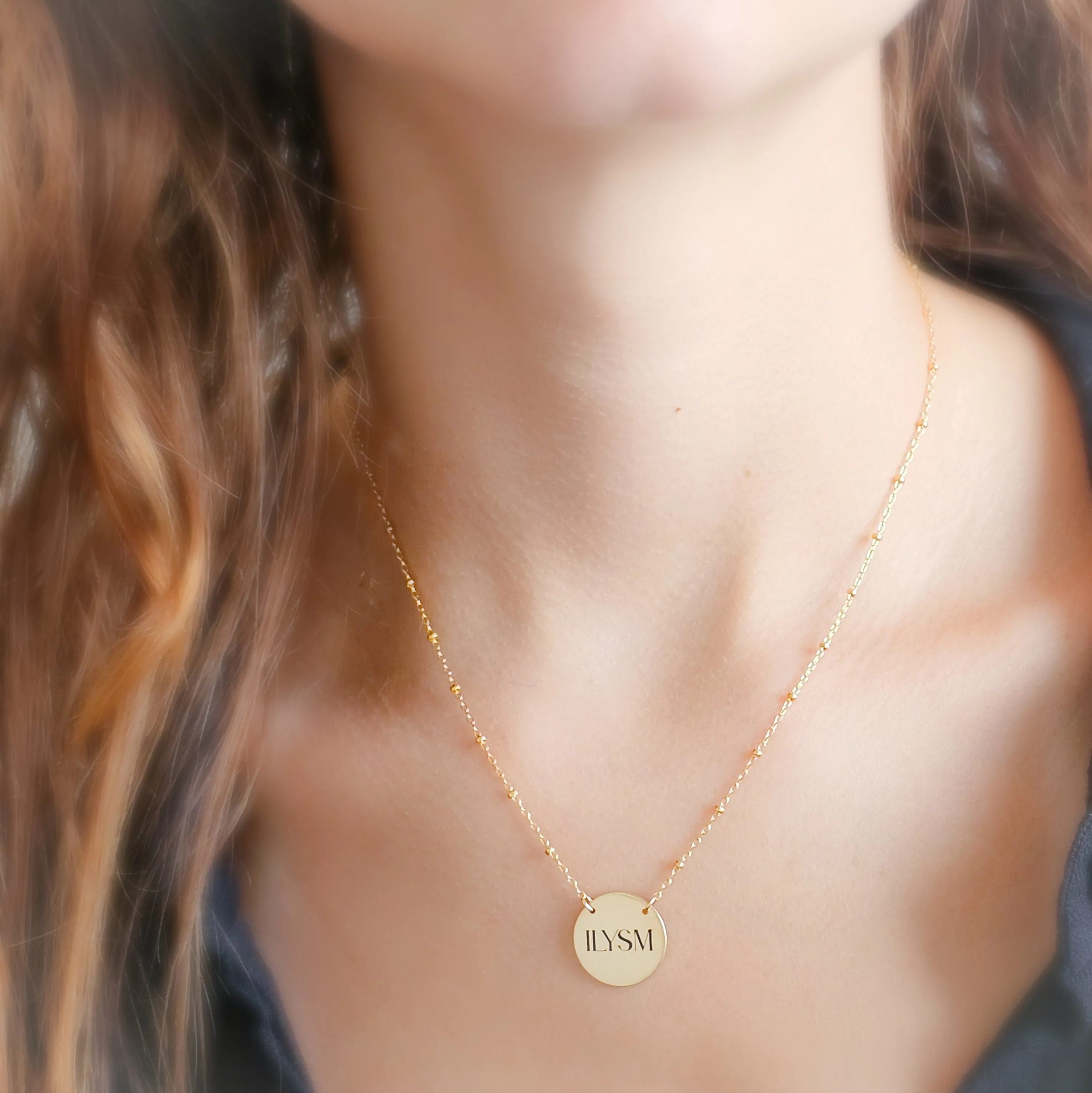 Engraved ILYSM Necklace •  I Love You So Much