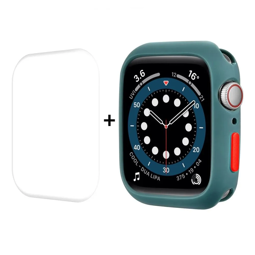 ENKAY Apple Watch (45mm) TPU cover   screen protector - Green