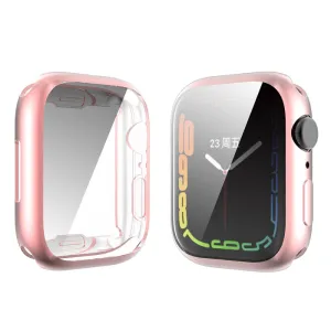 ENKAY Apple Watch (45mm) TPU cover with tempered glass - Pink