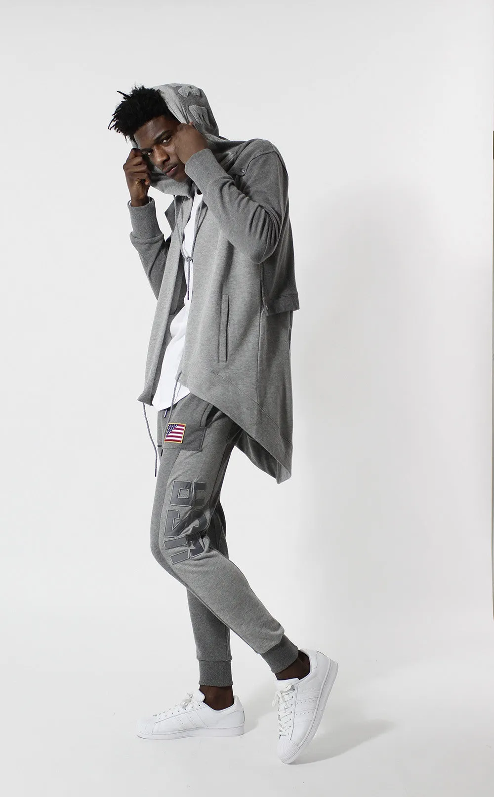 Entree LS Two Tone Gray Paneled French Terry USA Jogger