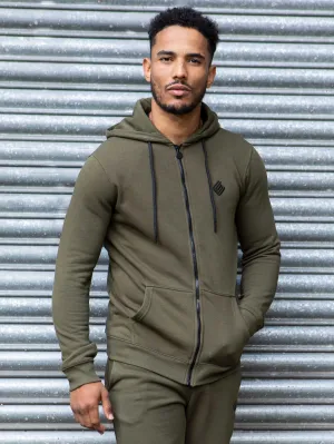 Enzo Mens Slim Fit Zip Up Tracksuit Jog Set