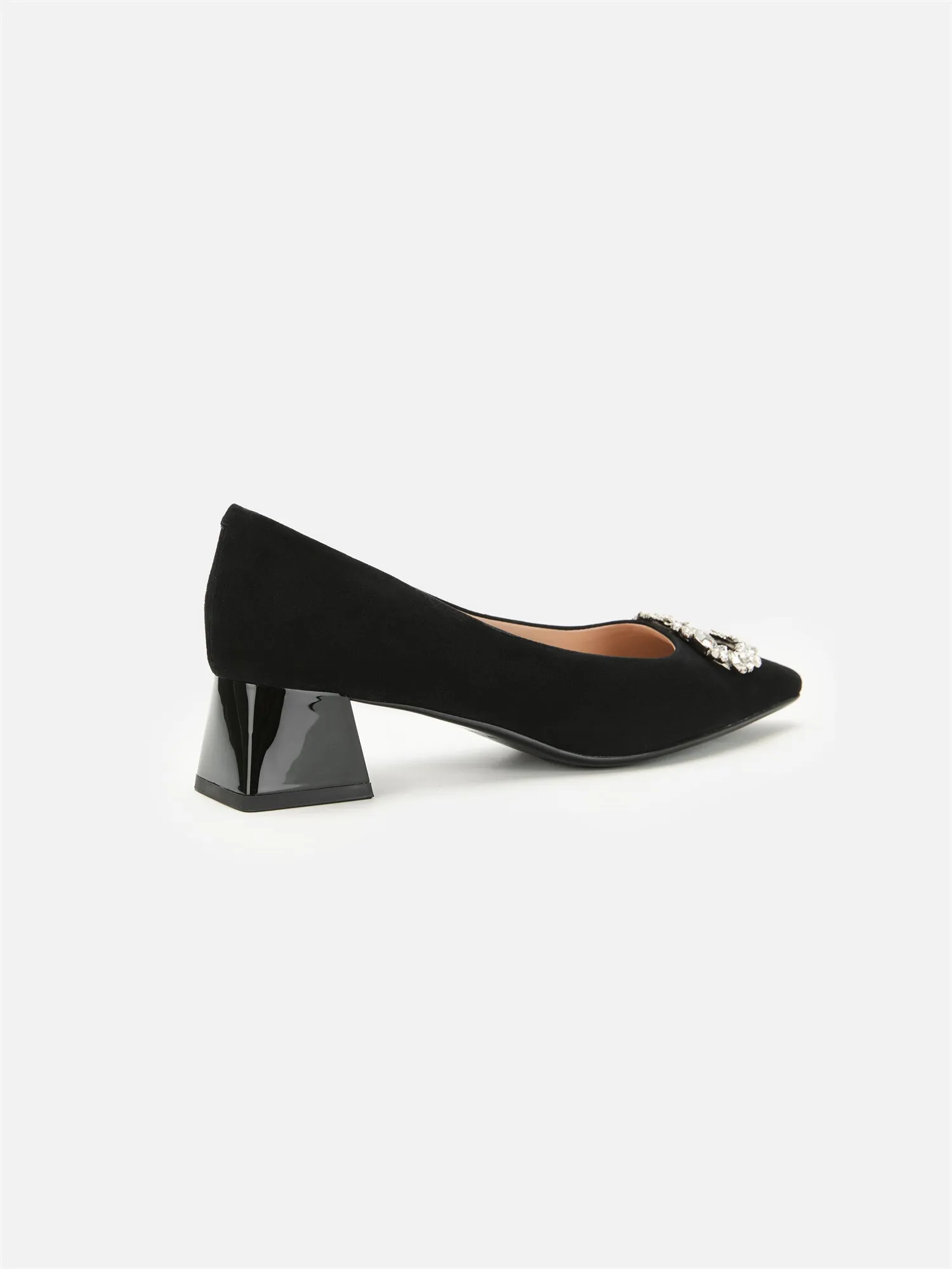 EP YAYING Decorative Buckle Chunky Heel Commuter Flats