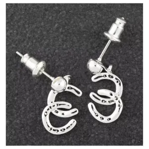 Equilibrium Country Silver Plated Horse Shoes Earrings