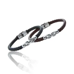 Equilibrium Loops Link Leather Bracelet (Choice of 2)