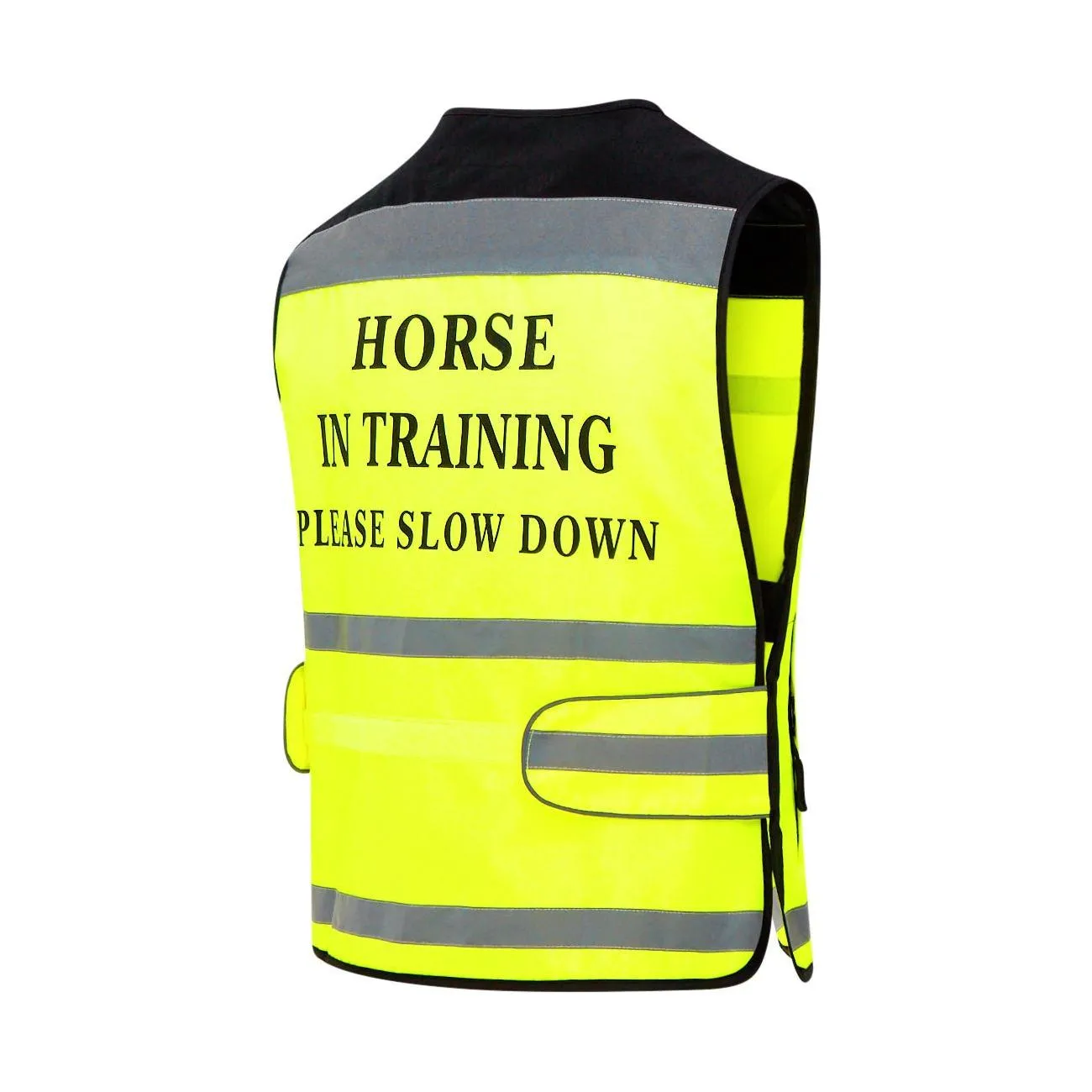 Equisafety Reflective Hi Vis Waistcoat Yellow - HORSE IN TRAINING