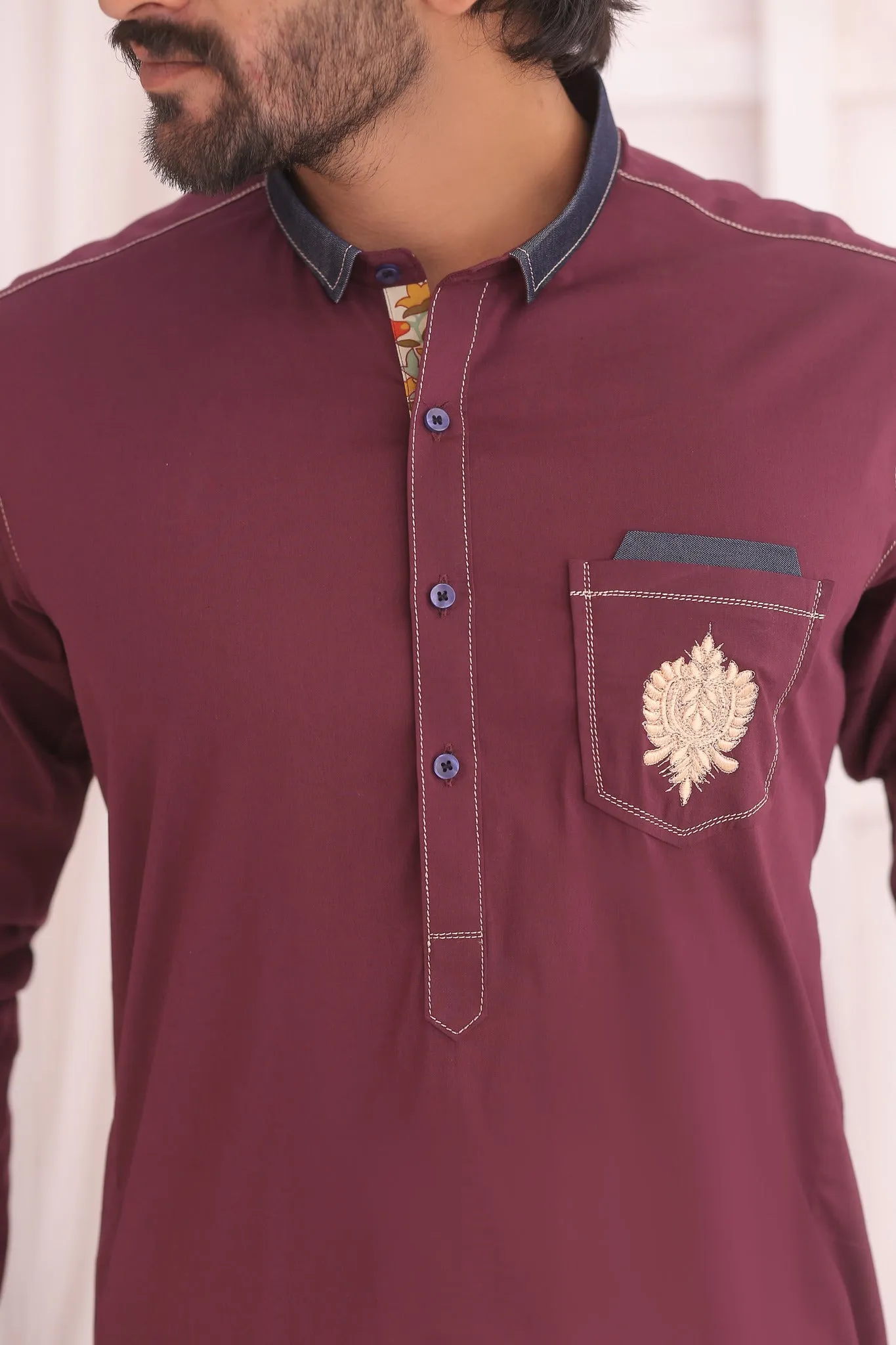 ER 685 Maroon kurta Pajama Dress