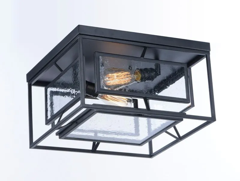 Era 15.75" 2 Light Flush Mount in Black