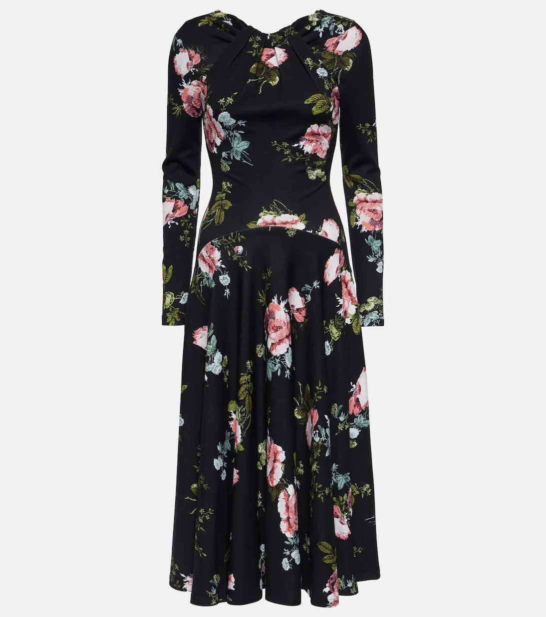 Erdem Floral Print Midi Dress, Pink